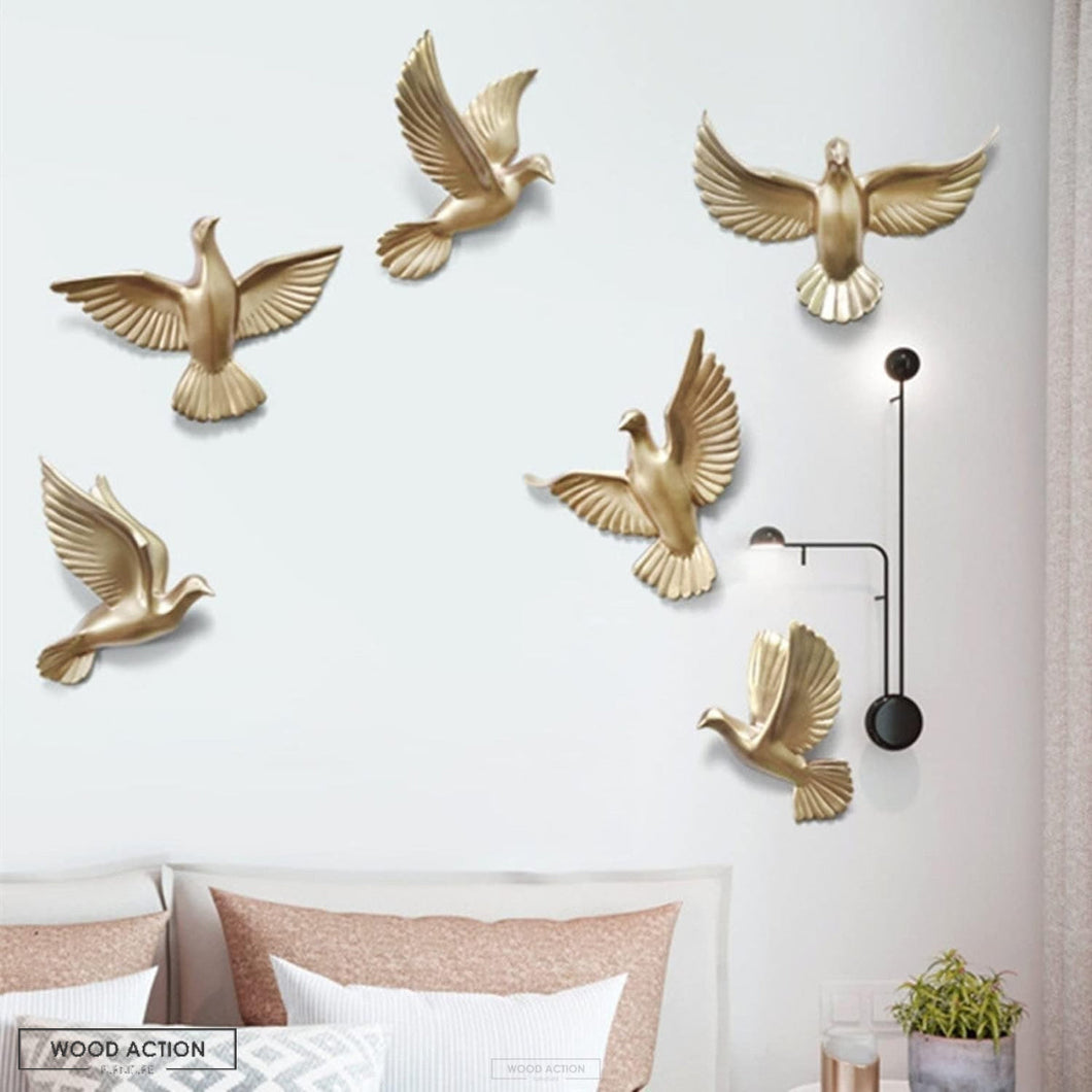 6 Pigeon Wall Décor
