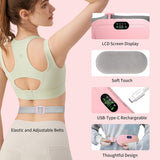Portable Heating Pad, Period Heat Belt with 3 Temperature Adjustable and Vibration Modes, Heat Belt Period Relief from Back, Abdominal and Stomach Pain (Pink)