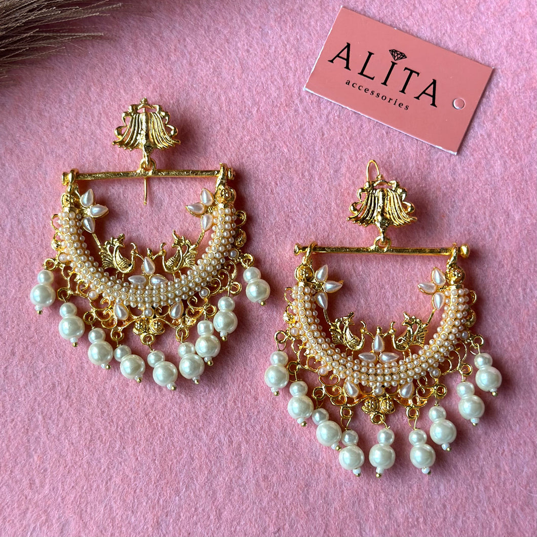 Peacock Earrings (Golden)