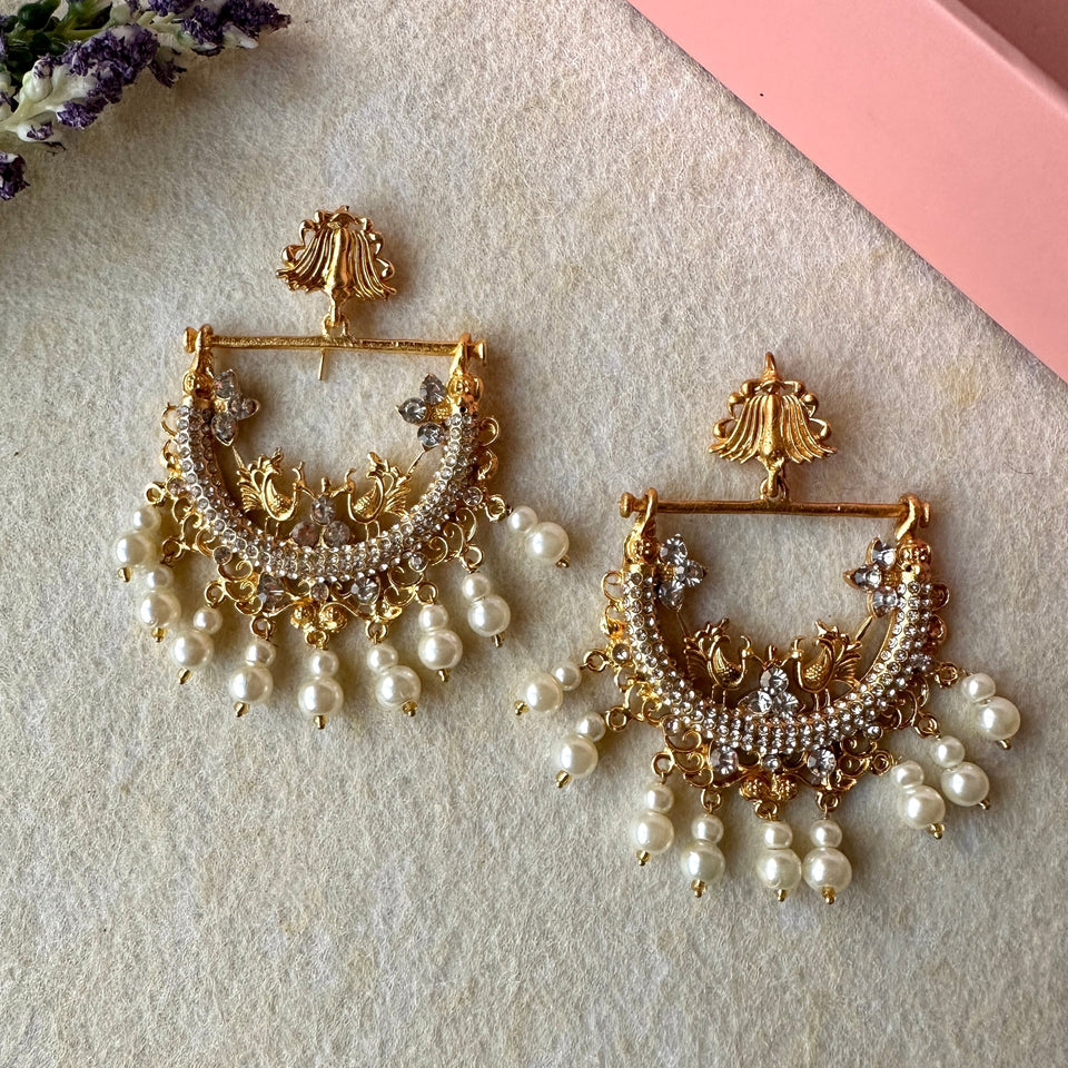 Peacock Earrings (Golden)
